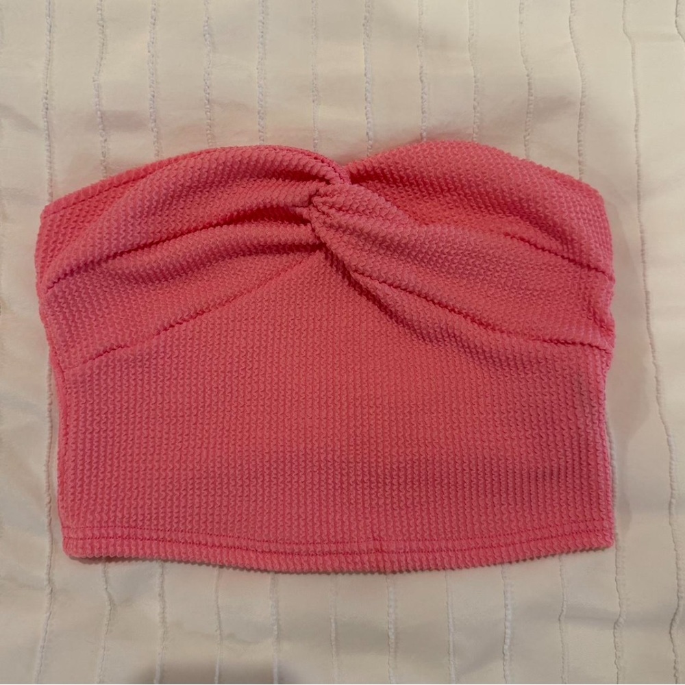 Pink Knitted Tube Top